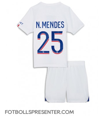 Paris Saint-Germain Nuno Mendes #25 Tredje tröja Barn 2022-23 Kortärmad (+ korta byxor)
